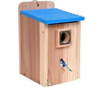 Bird House for Outdoor, Bluebird House with Predator Guard,Nesting Box Birdhouse for Yard Garden Wild Bird Watching,Hanging Birdhouse for Blue Bird,Sparrow, Chickadee