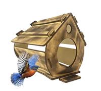 Bird House for Outdoor Use, Wooden Nesting Box for Bluebirds, for Sparrows and Tits, for Outdoors, Garden, Patio and Bird Watching