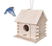 Bird House for Outside Hanging Wood Bluebird House Nesting Box for Wild Cardinal Wren Sparrow Robin Swallow Finch Hummingbird