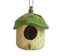 Bird House for Small Bird - Resin Handicrafts Funny Nesting Boxes | Unique Sheltered Warm Place with Twine Resin Craft for Home Garden Decor