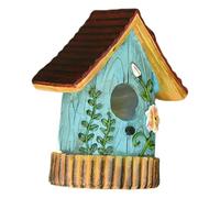 Bird House For Tree,Resin Garden Bird House - Colorful Nesting Box, Decorative Pet Cottage, Garden Decoration For Porch Patio Balcony