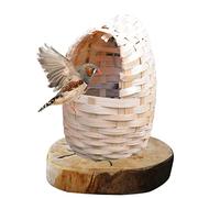 Bird House | Hanging Bird House Nest,Hand Woven Bamboo Bird Feeders, Hummingbird Nest Outdoor Shelters for Small Birds and Small Animals Tumotsit