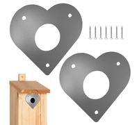 Bird House Hole Protector - Metal Hole Protector for Bird Nesting Box,Woodpecker Protection Flight Entrance Panel with Mounting Screws for Park, Garden