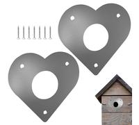 Bird House Hole Protector - Stainless Steel Nest Entrance Plate Predator Block Panel Durable Metal Opening Protector for Sparrow Woodpecker Box | Outdoor Backyard Nesting Guard for Bird Rest