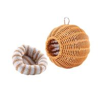 Bird House in the Cage - Bite Resistant Imitation Rattan - Hammock for Birds Inside the Cage | for Rest and Play of Parakeets Cockatiels Finch Parrots and Parakeets Austral