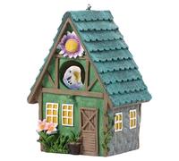 Bird House Indoor Outdoor, Small Bird Houses Gifts, Hanging Birds House for Hummingbird, Bluebird, Swallow, Wren, Robin, Finch, Resin(Green,1)