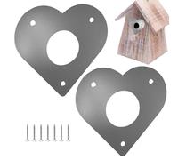 Bird House Metal Hole Guard Birdhouse Nest Entrance Protector Woodpecker Protection Panel Sparrow Breeding Resting House Accessory Backyard Park Use | Durable Metal Guard Plate Anti Peck Shield Entran