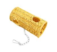 Bird House - Natural Hanging Hammock Swing Nest for Birds Hanging Woven Cage Tunnel Accessories Habitats for Parrots Parakeets Cockatiels Finches Lovebirds Hummingbird in the F