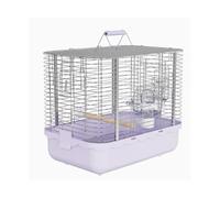 bird house Parrot Stainless Steel Take-out Cage Horizontal Large Space Portable Bird Transport bird house(Purple)