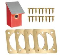 Bird House Predator Guard - 4 Pack 5cm Copper Plates, Metal Bird Box Hole Protection | Squirrel Spike Entry Shield, Replacement Aviary Panel 2 Inch P