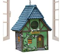 Bird House, Resin Nesting Box Decor, Weatherproof Retro Garden Shelter with Ventilation System, Compact Outdoor Resin Lightweight Build, Colorful Yard Ornament Modern Style, Bird Shelter for Garden