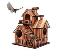 Bird House | Rustic Wooden Birdhouse,Bluebird House,for Sparrows Hummingbird Wrens Nesting Breeding Garden Porch Patio Yard Backyard Tree Nature Lovers