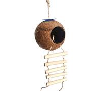 bird house, Small Coconut Shell Parrot Birds Nest Fixed Swing Bed Cave Toy House Supplies Tree Hole Sleeping A(C)