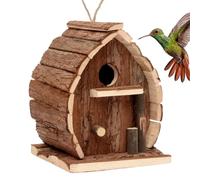 Bird Houses - Bird Houses for Outdoors | Wooden Cage Shelter Feeder Box Decorative Nest for Patio Backyard Tree Window Balcony Deck Fence