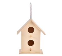 Bird Houses - Cedar Wood Hanging Bird House - Handmade Natural Bird Hut for Backyard/Courtyard/Patio Decoration, DIY Bird Nest