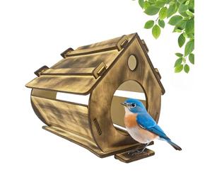 Bird Houses For Outdoor - Bird House Wood | Blue Nesting Boxes | For Blue Birds Outdoors in the Backyard Garden Yard on Terraces on Trees for Bird Watching