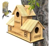 Bird Houses for Outdoor Use, Hanging Wooden Bird House, Nesting Box for Small Birds, for Garden, Balcony, Indoor and Outdoor Use - for Bird Watching, Finches