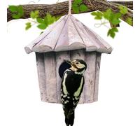 Bird Houses for Outdoors, Retro Wooden Nesting Decoration | House Decor for Garden - Outside Yard Garden Winter Window Tree Wren Finch Parakeet Lovers Donn