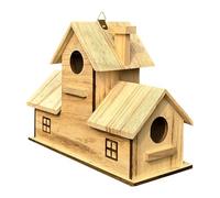 Bird Houses For Outside - 25cm Hangable Parrot Nest, Finch Wooden Home, Aviary, Easy Mount Design | Hummingbird Garden Nesting Box For Backyard Balcony Tree Indoor Outdoor Wildlife Watching