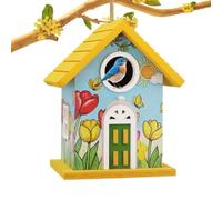 Bird Houses for Outside Courtyard Wooden Decorative Birdhouse | Outside Bluebird House for Hummingbird Bluebird Robin Garden Porch Patio Yard Balcony Tree Fence