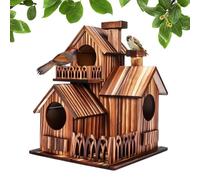Bird Houses for Outside - Rustic Wooden Birdhouse,Bluebird House,for Wrens Chickadees Sparrows Hummingbirds Nesting Breeding Garden Porch Patio Yard Backyard Tree Birdwatchers Nature Lovers