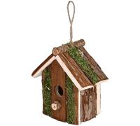 Bird Houses for Outside, Wooden Bird Houses Hanging Weather Resistant Nesting Box Rustic Garden Decor for Patio Yard Lawn, 6.9x4.3x3.5in, Birdhouse