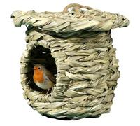 Bird Houses for Outside - Woven Grass Roosting Pockets,Hummingbird Houses Nesting - for Sparrow Parakeet Parrot Finch Chickadee Canary