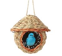 Bird Houses for Outside - Woven Grass Roosting Pockets - Hummingbird Nest House,for Sparrow Parakeet Cockatiel Finch Chickadee Canary