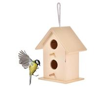 Bird Houses - Natural Cedar Wood Bird House for Hanging Outdoors