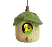 Bird Houses - Resin Outdoor Nesting Houses, Handmade Resin Outdoor Nesting Boxes, Decorative Bird Houses, Sun Proof Warm Sun Sun Twine Inclu