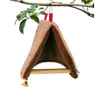 Bird Hut | Soft Warm House with Perch - Cockatiel Parakeet Warm House - for Lovebird Parakeet Canary Home Indoor Winter Cold Spells