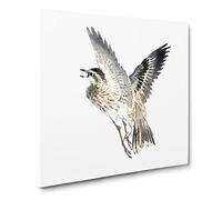 Bird in Flight by Kono Bairei Canvas Print | Gallery Wrapped 30mm Frame Wall Art | 20x20 inches | Ready to Hang | Modern Animals Picture | Living Room Bedroom Lounge Office