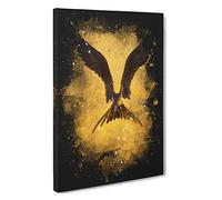 Bird in Flight Paint Splash Canvas Print | Gallery Wrapped 30mm Frame Wall Art | 30x20 inches | Ready to Hang | Modern Animals Picture | Living Room Bedroom Lounge Office