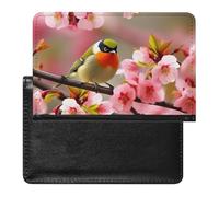 Bird in Peach Tree Passport Cover Protector Rfid Blocking Passport Holder Id Card Holder Secure Travel Wallet Organizer for Passport Tickets Credit Cards, style, One Size