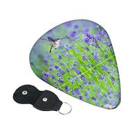 Bird In Purple Lavender Floral Flowers Guitar Picks, 6 Pack Includes Thin(.46mm), Medium(.71mm) & Heavy Gauges(.96mm) Suitable For Guitar, Ukulele, Etc.
