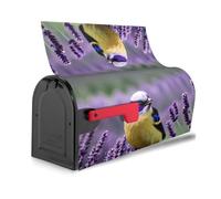 Bird in Purple Lavender Floral Flowers Print Reusable Waterproof Mailbox Cover Magnetic for Unique Easy toIdentify Mailboxes