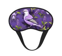 Bird in Purple Lavender Floral Flowers Print Sleep Mask Soft Cover Eye No Pressure for Sleeping, Eye Masks for Side Sleepers
