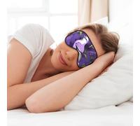 Bird in Purple Lavender Floral Flowers Print Soft Eye Mask for Sleep Mask Sleep Eye Mask for Women Men Sleeping Sleeping Travel