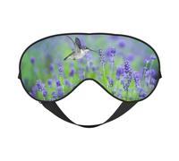 Bird in Purple Lavender Floral Flowers Sleep Eye Mas Updated Design Light Blocking Night Eye Blinder Men Women Shift Work Travel
