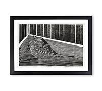 Bird in The Cage by Samuel De Mesquita Framed Print | A2 Black Framed Wall Art | Ready to Hang | Modern Nature Picture | Living Room Bedroom Lounge Office