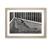 Bird in The Cage by Samuel De Mesquita Framed Print | A2 Oak Framed Wall Art | Ready to Hang | Modern Nature Picture | Living Room Bedroom Lounge Office