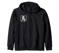 “Bird” Japanese Brush Script Word Art Zip Hoodie