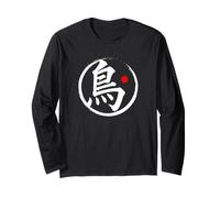 “Bird” Japanese Kanji Word Graphic Long Sleeve T-Shirt