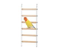 Bird Ladder, Cage Accessories Climbing Perches, Exercise Ladder with 360° Rotating Hook, Sturdy and Pet-Safe Design, Ideal for Parakeets, Parrots, Cockatoos, Lovebirds
