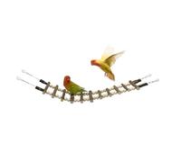 Bird Ladder Cage - Wooden Parakeet Bridge Natural Sturdy | Swing Bridge Climbing Interactive | Ferret Lovebird Conure Squirrel Sugar Glider Small Animal