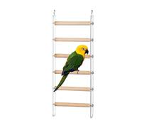 Bird Ladder, Climbing Perch Cage Toy - Exercise Ladder Climbing with 360° Rotating Hook for Parakeets, and Lovebirds of the Cage Easy to Adjust Based on the Request