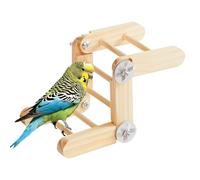 Bird Ladder for Cage - Wooden Perch for Standing, Climbing and Biting, Wooden Climbing Stairs as a Toy for the Bird Cage, for Gum Health for Love Birds and Cockatiels