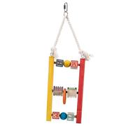 Bird Ladder Parrot Toy Trixie Multi-Coloured Wooden Blocks Beads & Balls Hanging