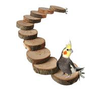Bird Ladder - Wooden Bird Perches | Parrot Climbing Cage Perch, Parrot Tooth-Grinding Landscape Toys For Parakeets Cockatiels Finches Alone Home Time Boredom Prevention Mental Stimulation