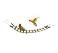 Bird Ladder | Wooden Swing Bridge with Hooks,Wood Bird Perch - for Cockatiel, Hamster, Ferret, Lovebird, Macaws, Finches, Sugar Glider